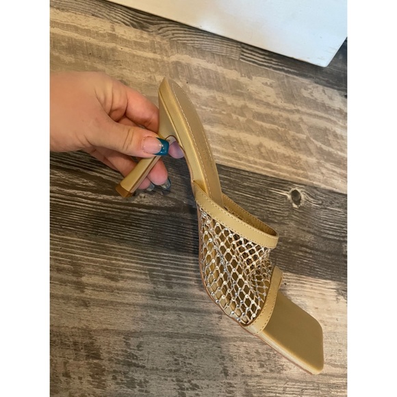 Nude rhinestone sandals never worn! - Picture 3 of 4